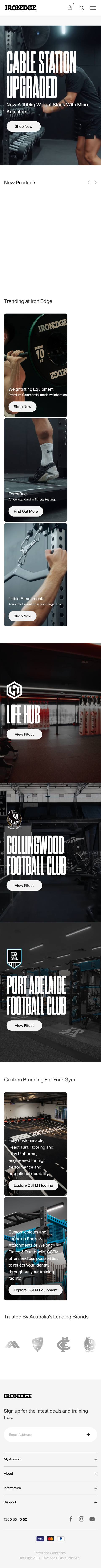 IronEdge storefront on a phone
