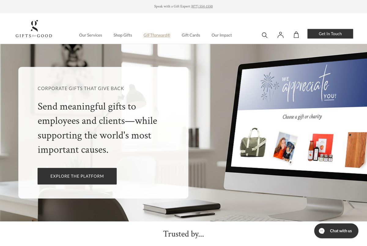 Gifts for Good &mdash; corporate gifting platform with social impact